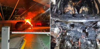 singapore registered car fire 2